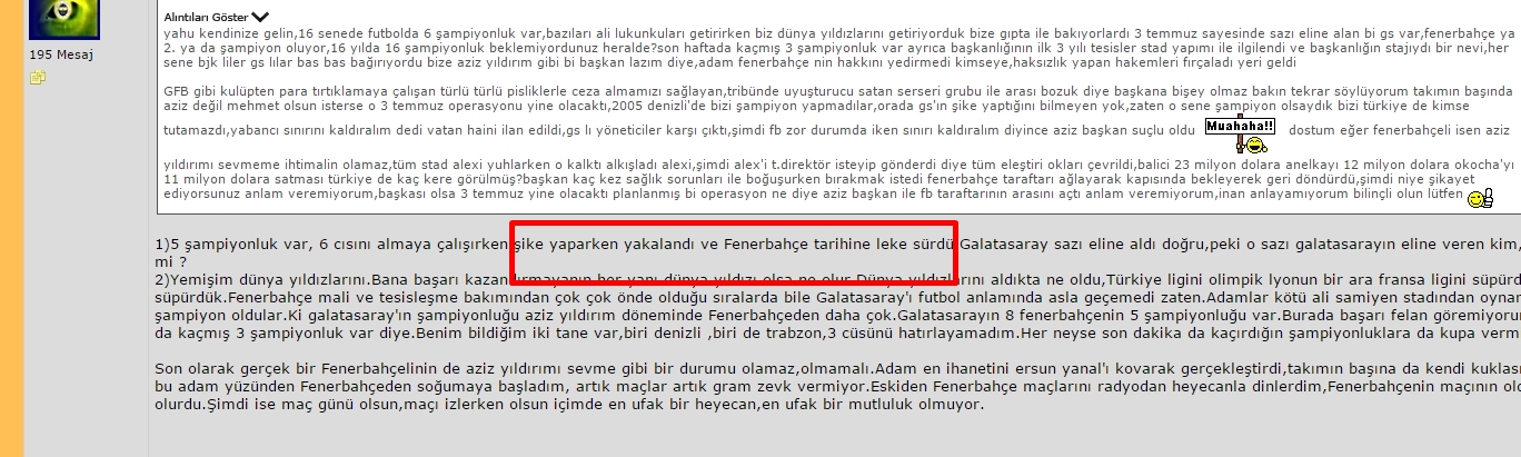  Foruma yazanlar ve yazılanların profili....