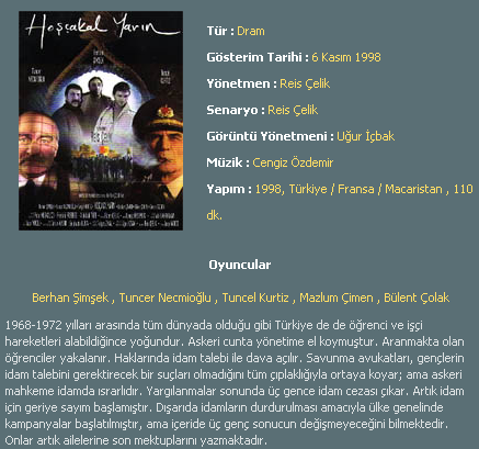  HOŞÇAKAL YARIN