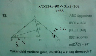  Üçgende açı soruları