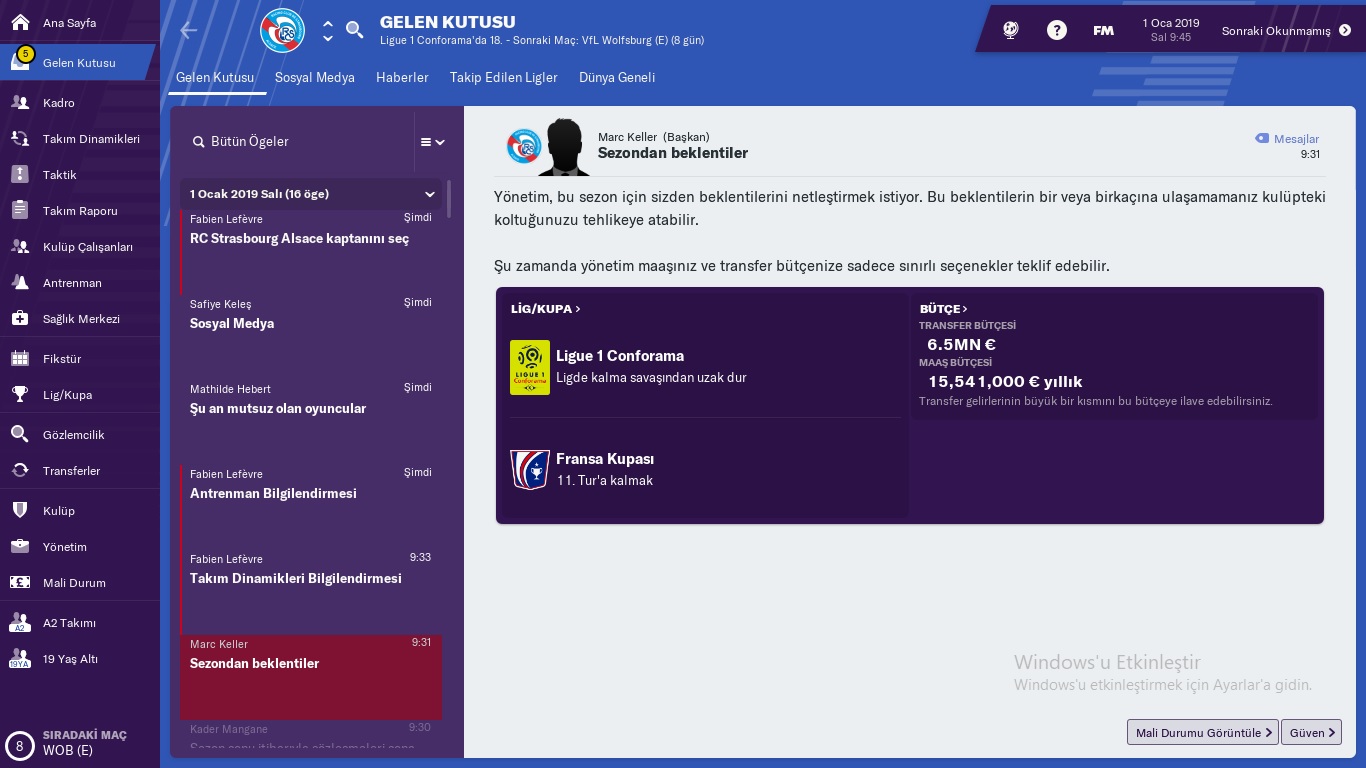 FM 2019 & STRASBOURG & 2.SEZON ŞAMPİYON OLDUK MU?  & MUHAMMET AKYILDIZ