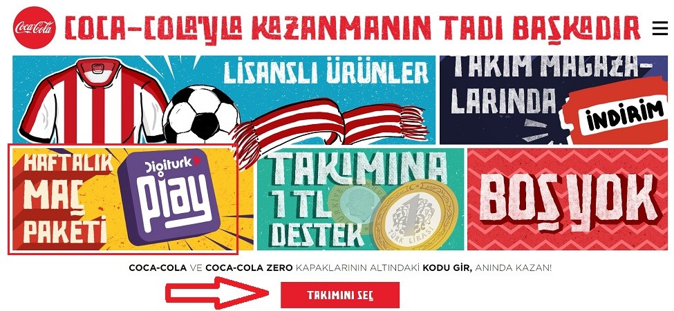 Coca Cola ile Digiturk Play Süper Lig Haftalık Maç Kodu (Resimli Anlatım)