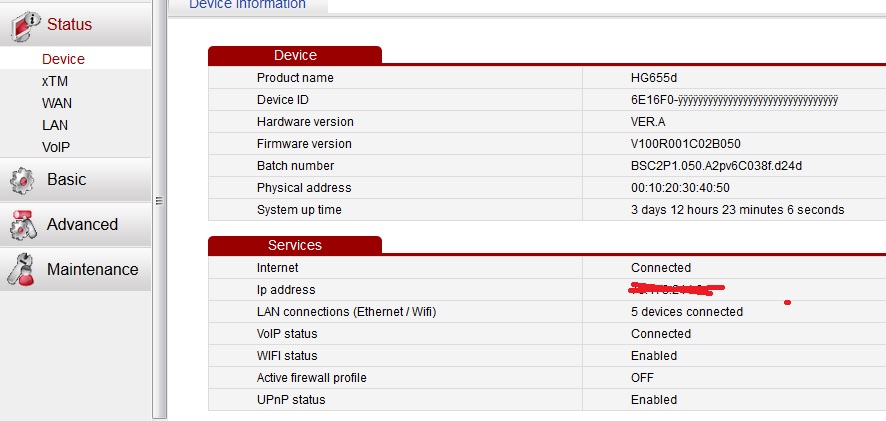 Huawei HG655d Firmware?