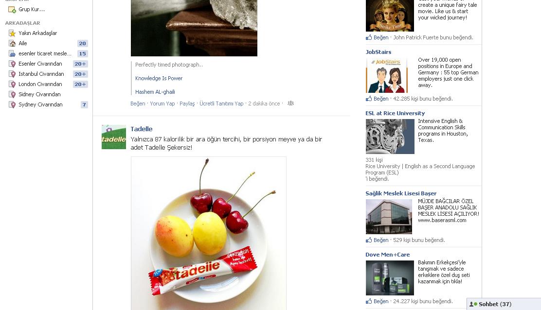  Facebook ''Sohbetteki arkadaşların'' kısmı yok