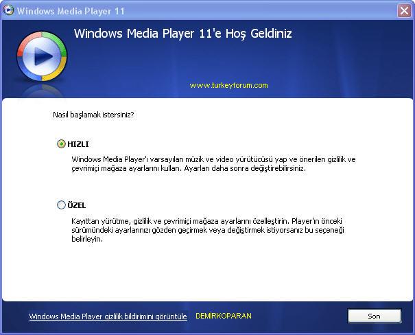  media player 11 Türkçe +resimli