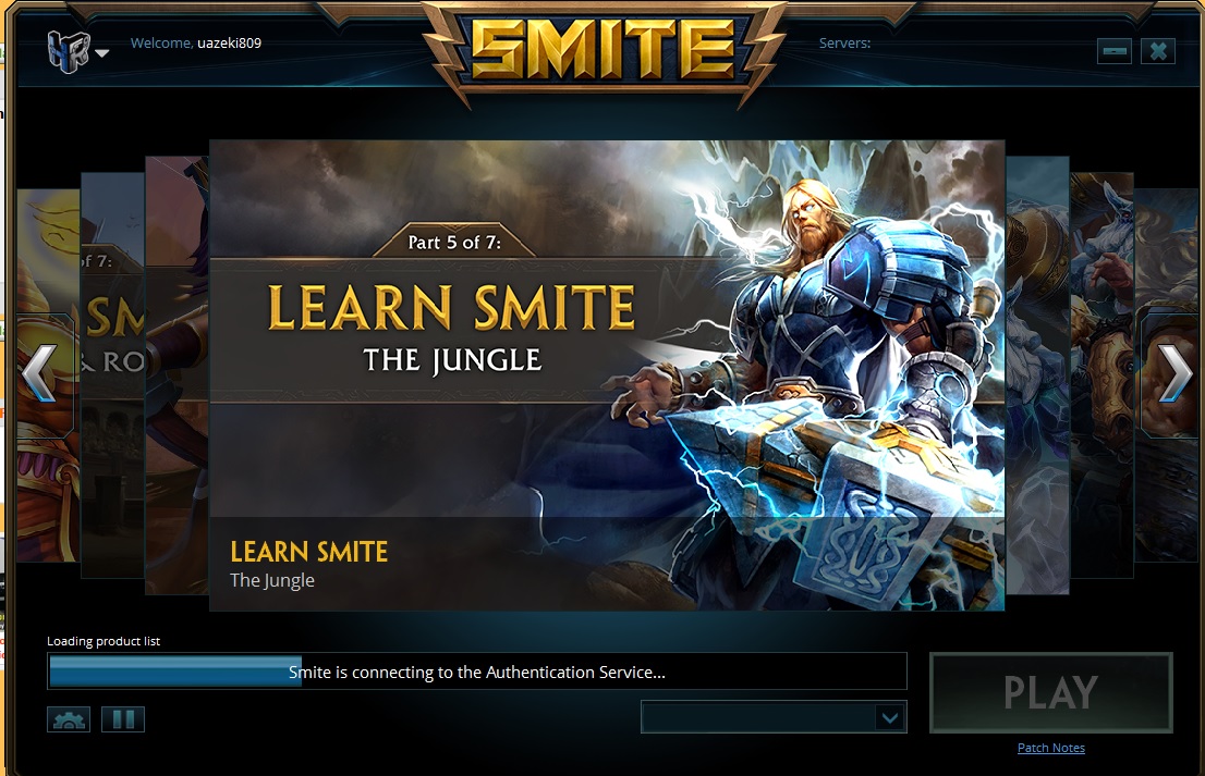  Smite 'Loading product list' de donuyor