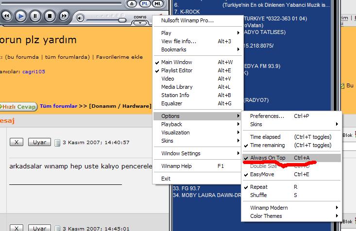  winamp sorun plz yardım