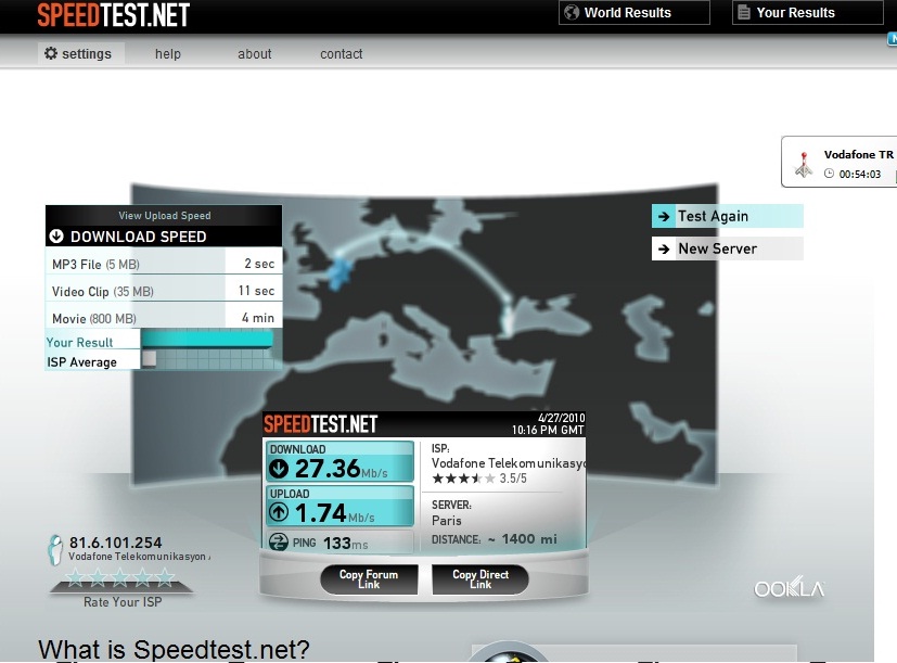  3G MOBİL MODEM HIZ TESTLERİ << ANA BAŞLIK