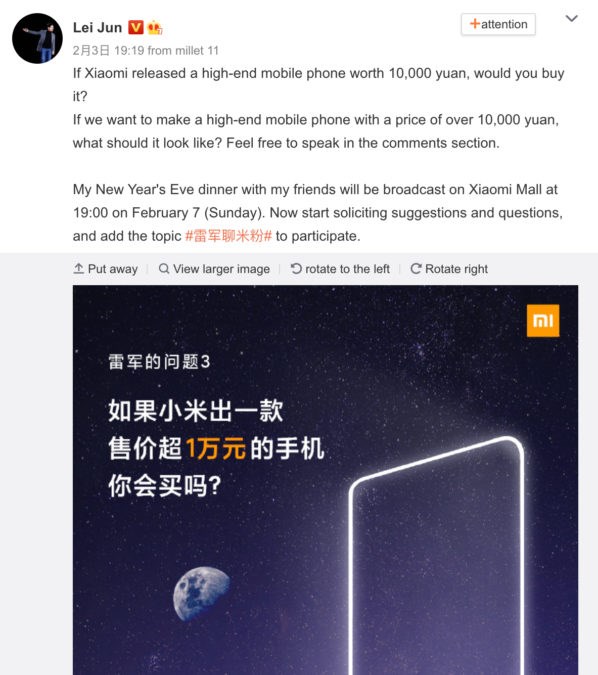 Xiaomi 1500$’lık telefonlara hazırlanıyor