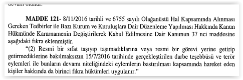 KHK ile “terör olaylarını bastıran sivillere yargı muafiyeti”