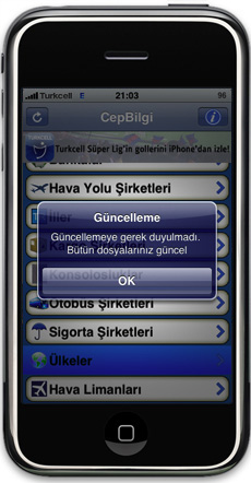  iMobileCode CepBilgi Uygulaması