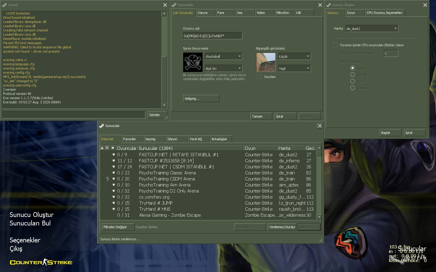 Counter Strike 1.6 Build Version 8684 (Sadece Steam) %100 Türkçe Yama