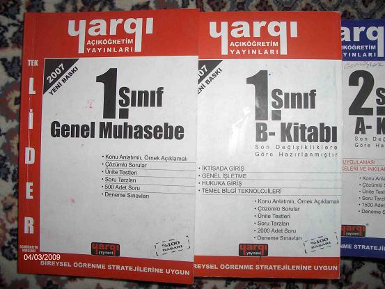  Aof İşletme 1.sınıf 1B ve Tek Olarak Genel Muhasebe Kitabı ((Yargı Yayınevi)) 2 Kitap 15TL
