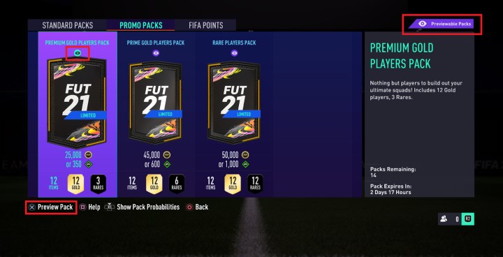 FIFA 21 oyuncuları bir süreliğine ücretli paketlerin içeriğini görebilecek