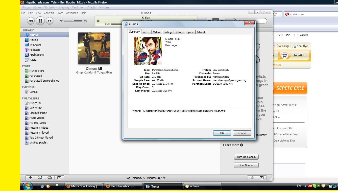  Itunes'un hepsiburadadan aldigi album kapagi :P