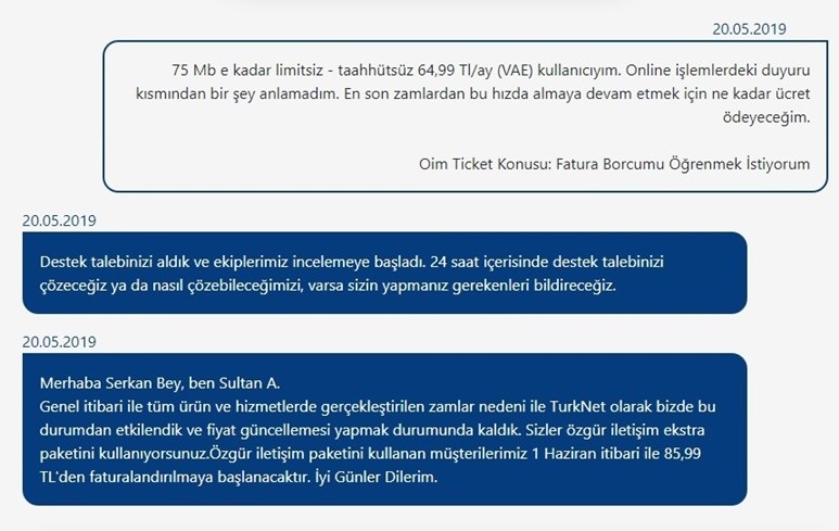 Turk.net İnternet 59.99 TAAHHÜTSÜZ