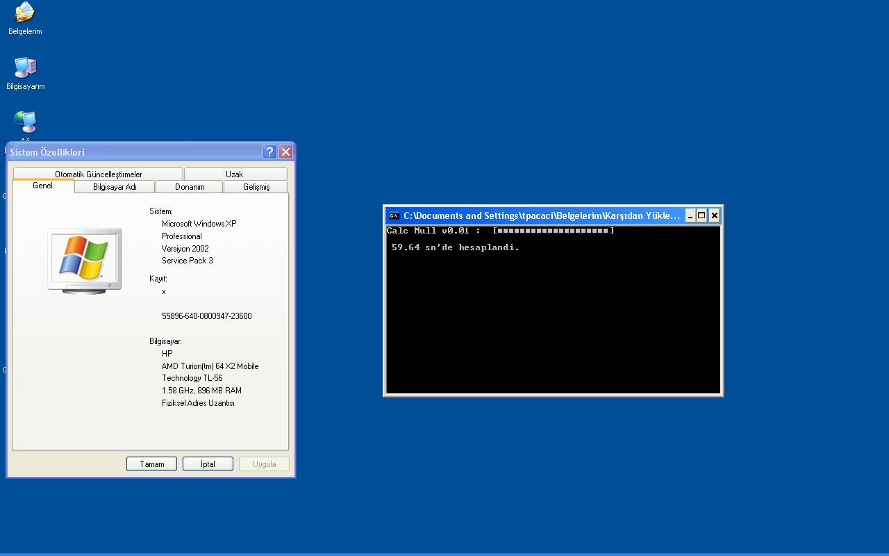16 çekirdek destekli İşlemci Test Programı (v09a-1.@EczaNet-Xeon2689-14.971sn.)