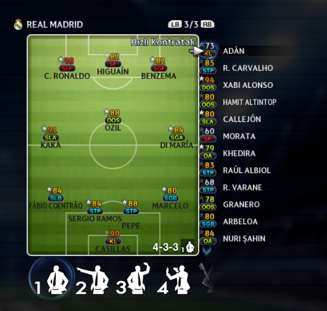  PES 2012 TAKTİK LAZIM