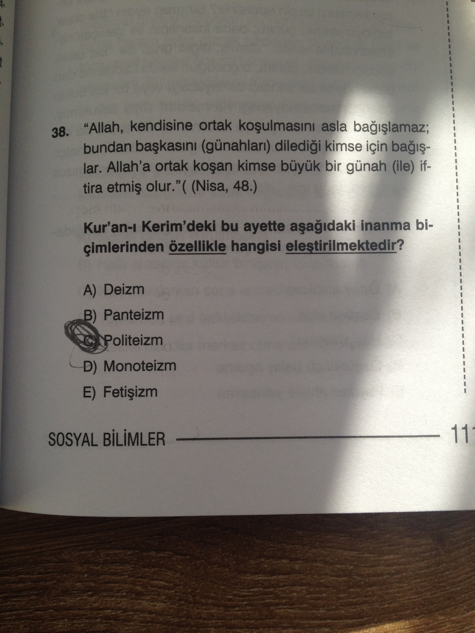  Bugün rastladığım ibretlik din sorusu