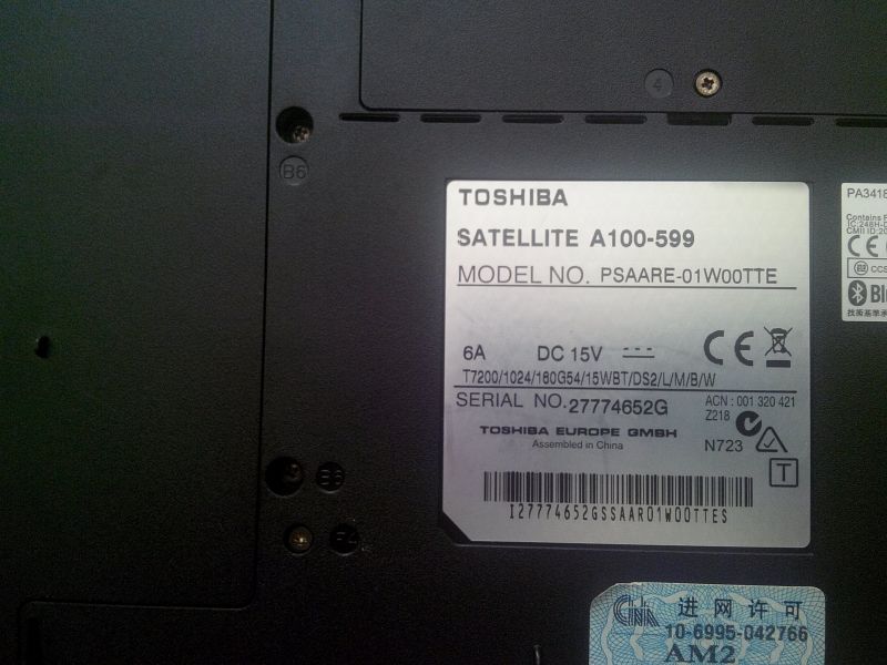  arızalı TOSHIBA A100-599 +++ TOSHIBA A100-847