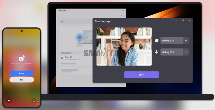 One UI 7 ile Samsung telefonlar bilgisayar web kamerası olarak kullanılabilecek