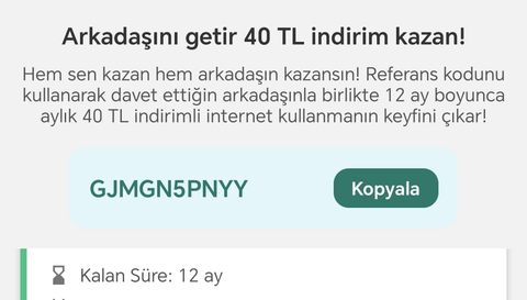 Gıbırnet Referans kodu ile İNDİRİM başladı