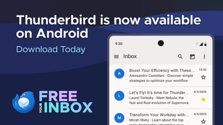 Mozilla Thunderbird, Android için kullanıma sunuldu