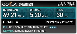  İnternet hızlarını alalım. SSli