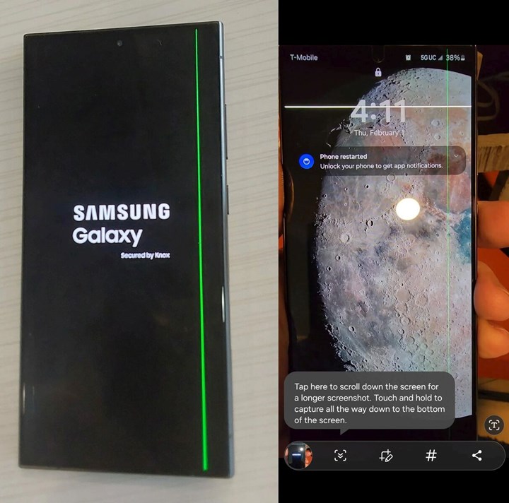 Samsung Galaxy S24 Ultra kullanıcıları ekrandaki yeşil çizgilerden şikayetçi