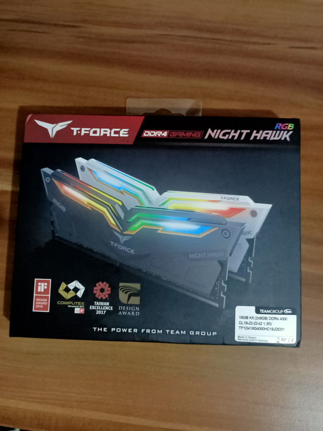 [SATILDI] TEAMGROUP T-Force Night Hawk RGB 4000MHz 16GB RAM
