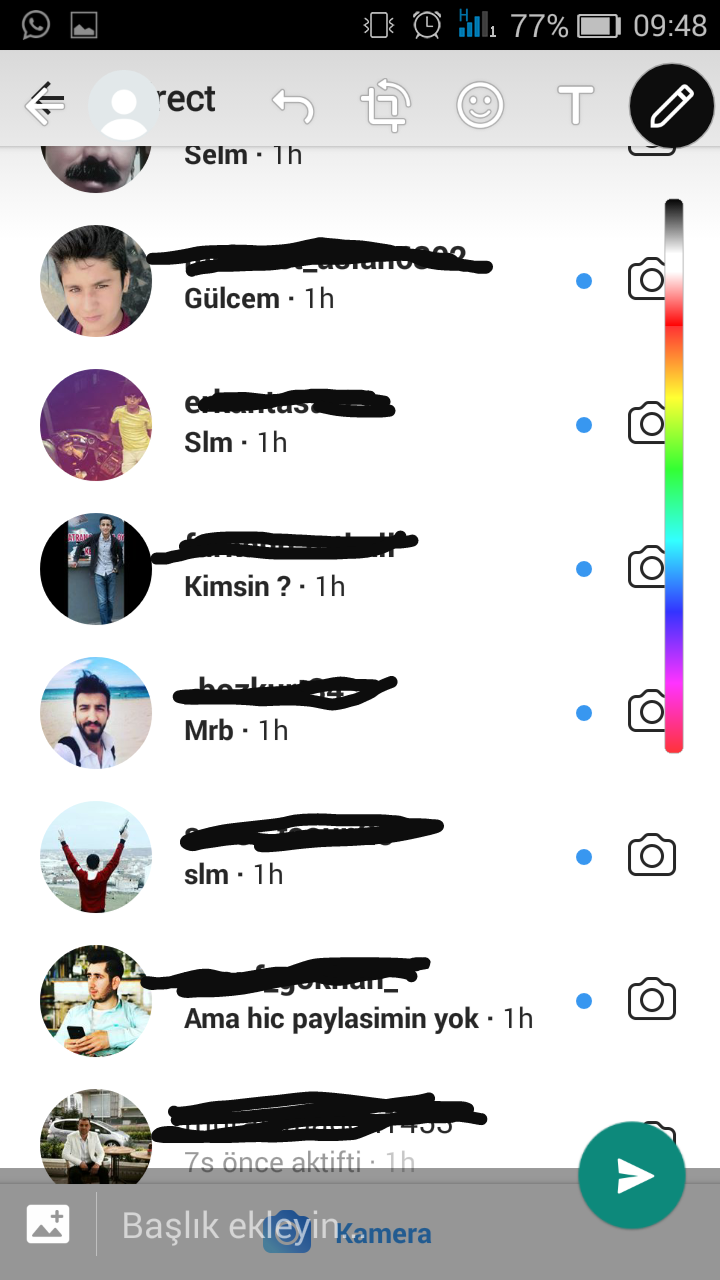 Instagram fake kız foto