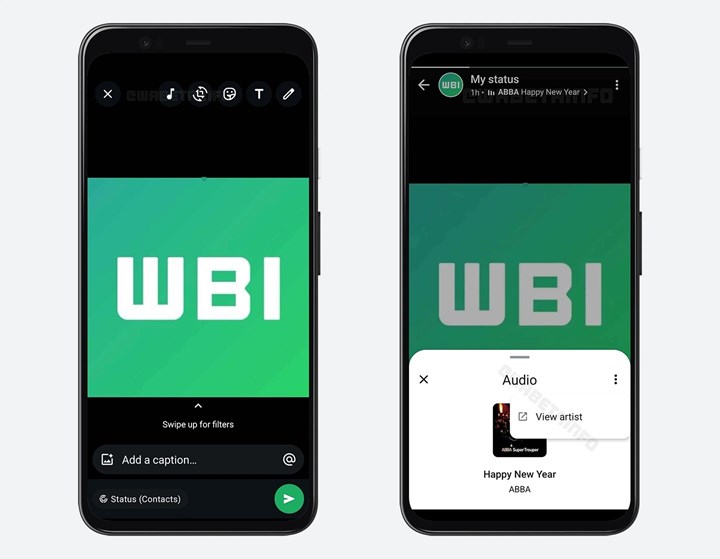 WhatsApp durum güncellemelerine yakında müzik eklenebilecek