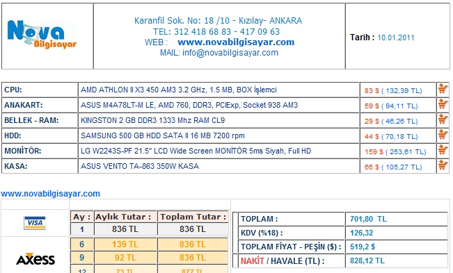  ŞİRKETE , NETE GİRMEK İÇİN 800-900 TL LİK ORTALAMA BİLGİSAYAR