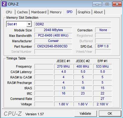  Corsair Dominator CM2X2048-8500C5D Everest Sonuçları