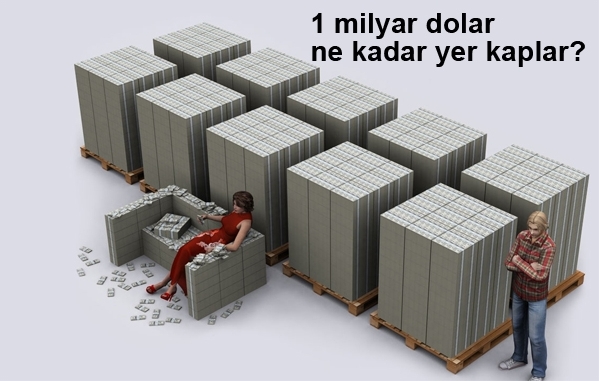  1 milyar dolar ne kadar yer kaplar?