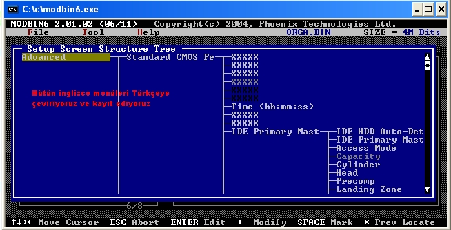  Bios menüsünü türkçeleştirme ve bios mod