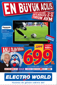  27 ekim çarşamba saat 06:00 beylikdüzü elektroworl açılışı özel fiyatlar