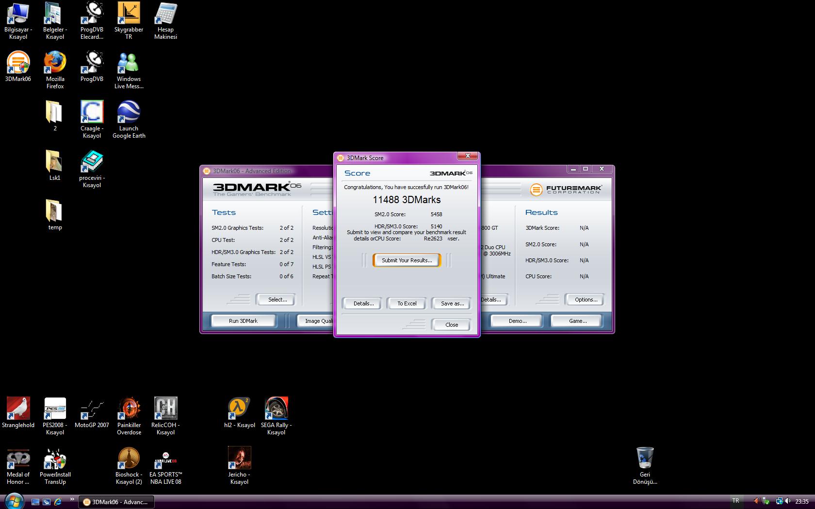  3DMARK06 TESTLERİ... Hayırlı Uğurlu Olsun