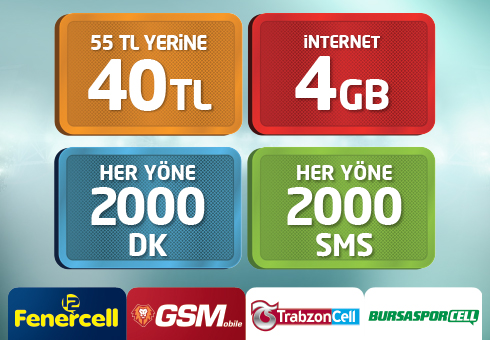  (YANIYOR !!!) HY 2000 DK+ HY 2000 SMS+ 4GB İNTERNET = 40 TL - (AVEA)