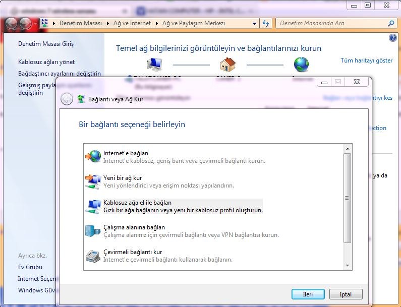  windows 7 wireless sorunu