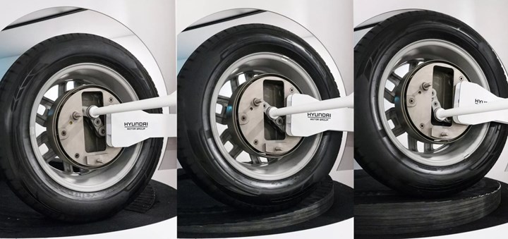 Hyundai, tekerleklerin bağımsız hareket edebildiği Uni Wheel teknolojisini tanıttı