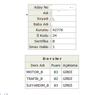  1 Eylül Ehliyet Sınavı Sınav Sonuçları Açıklandı