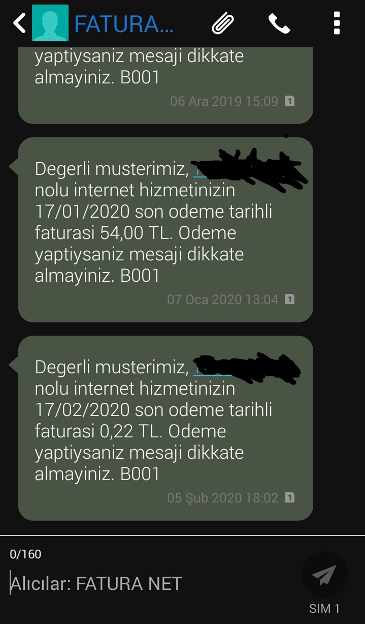 TürkTelekom'dan fatura şoku ben şimdi bunu nasıl ödeyecem