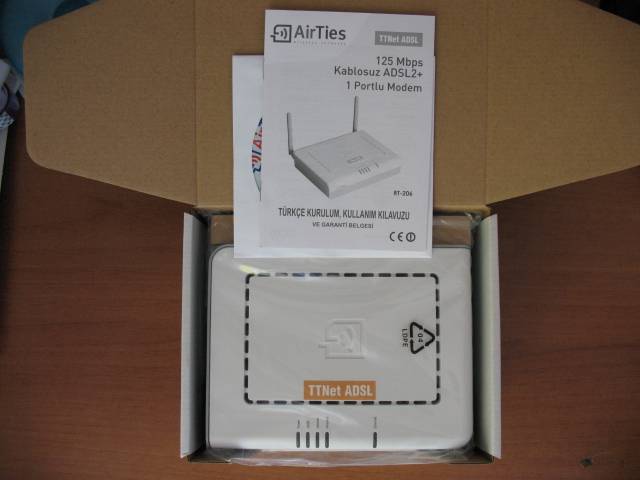 Airties RT-206 Wireless Modem. 