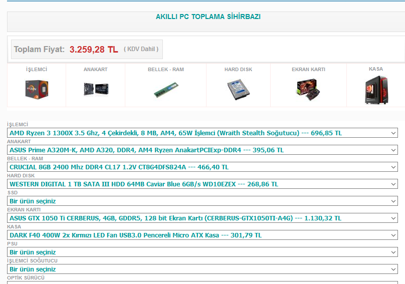 3000 TL SİSTEM ÖNERİSİ