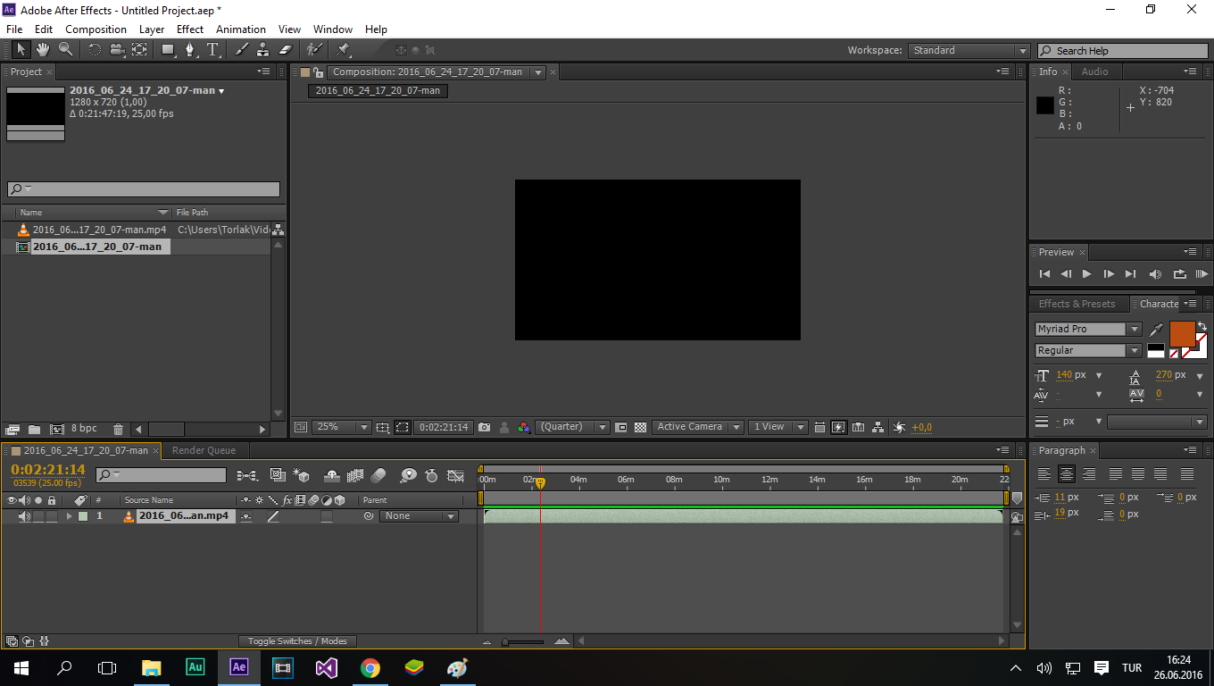  after effect mp4 sorunu