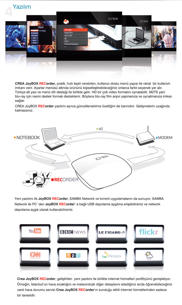  Crea Mediaplayer JOY BOX RECORDER Full HD