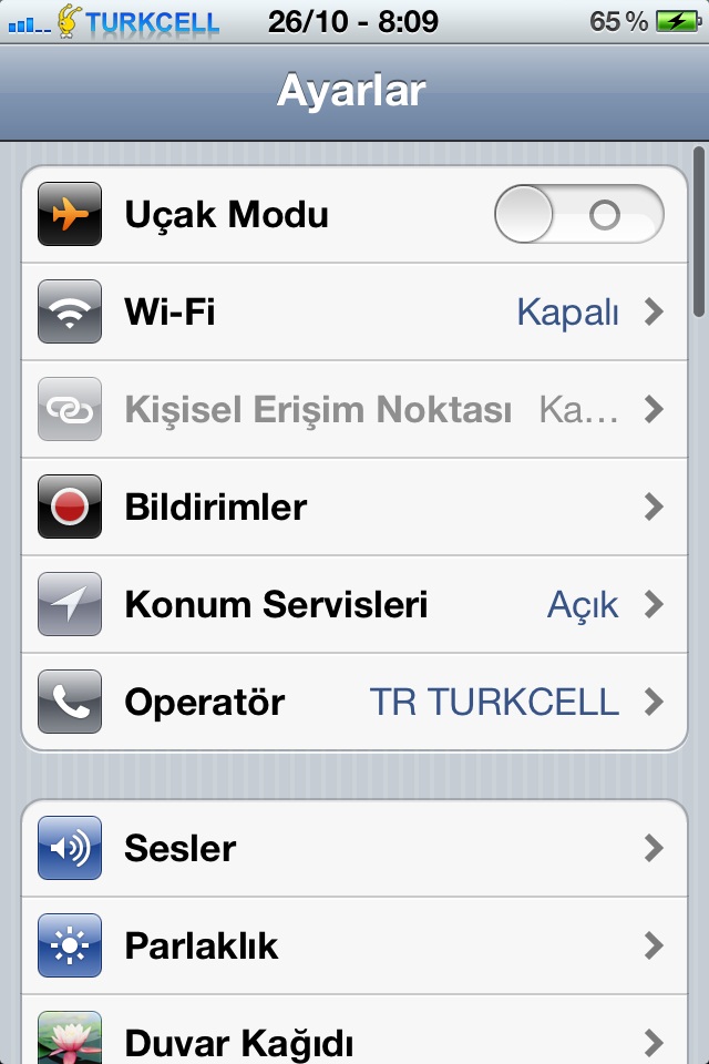  iOS 5 Operatör Logoları , Turkcell-Vodafone-Avea