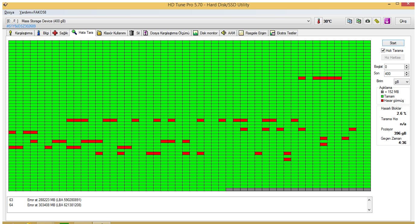  Harddisk Bad Sector Çözümü %90 Garanti