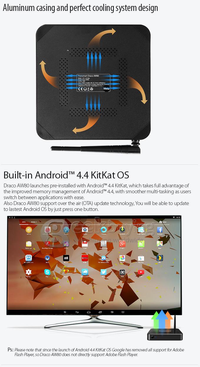  Tronsmart Draco AW80 Meta Allwinner A80 Octa Core Android 4.4