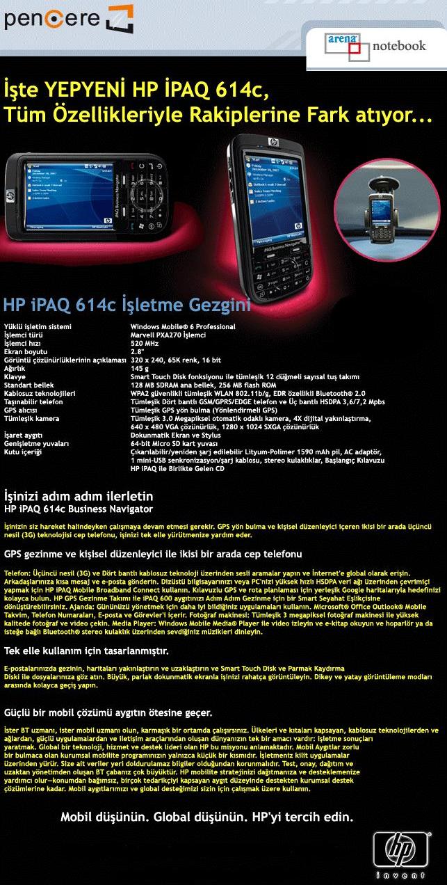  hp 614c GELDİ